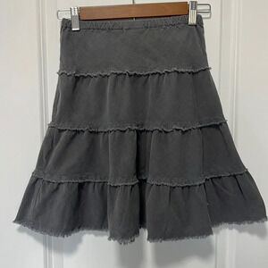 Cato girls | Girls Cotton Grey Ruffled Midi Skirt size Small (7)